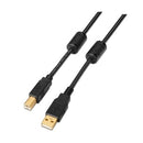 AISENS A101-0011 cabo USB 5 m USB 2.0 USB A USB B Preto