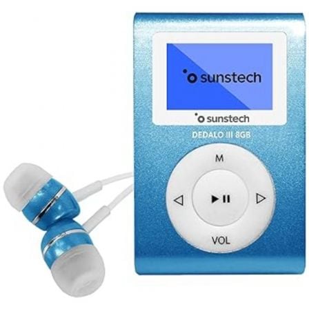 LEITOR DE MP3 SUNSTECH DEDALO III 8GB RADIO FM AZUL