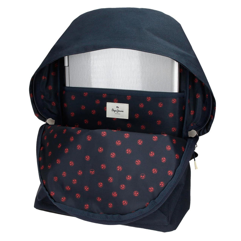 MOCHILA ESCOLAR PEPE JEANS DIKRAN 44CM AZUL MARINHO