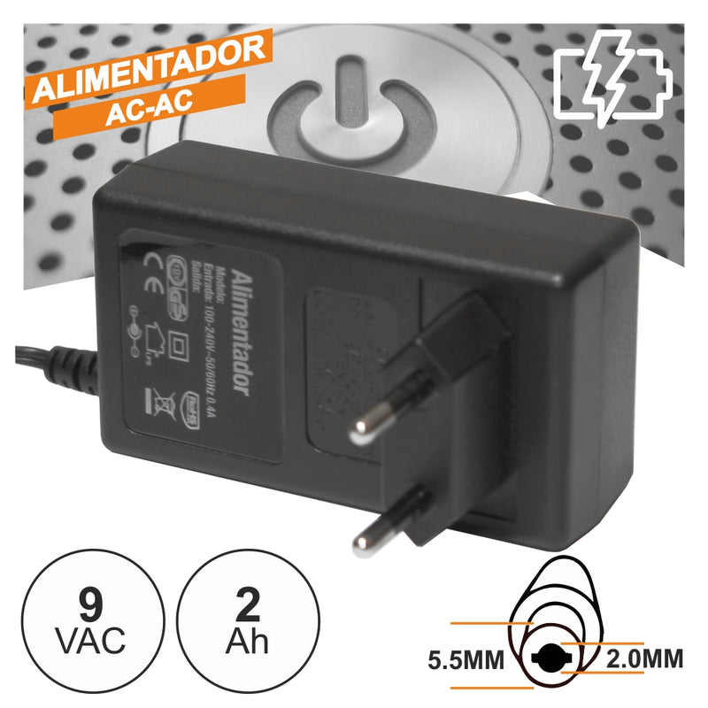 ALIMENTADOR AC-AC 9V 2A