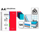 CADERNO A4, ESPIRAL, CAPA DURA, 120 FOLHAS, QUADRICULADO DE 5 MM,