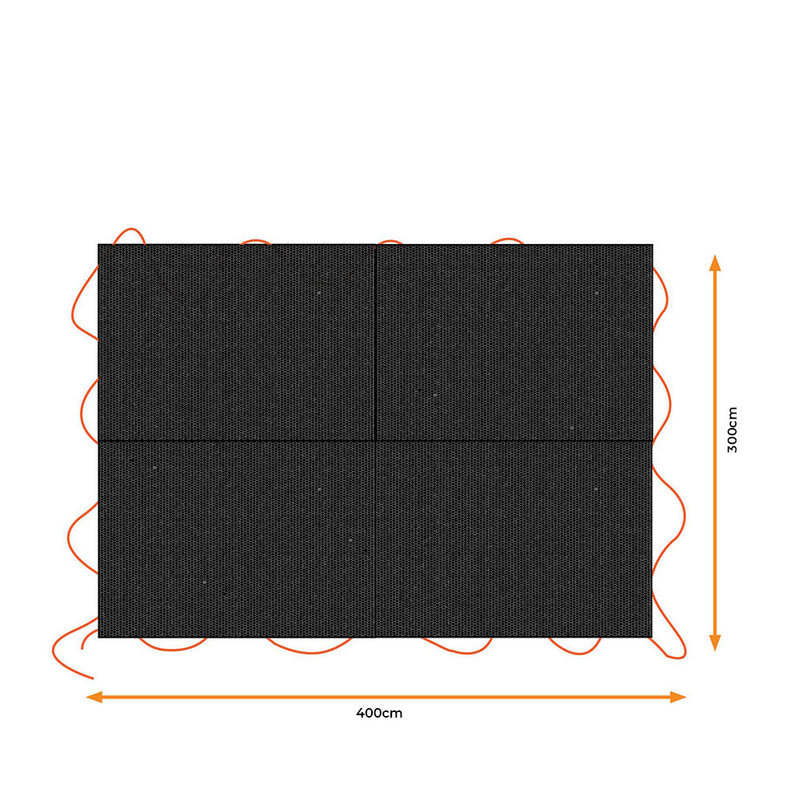 LONA PRETA PARA REBOQUE, MEDIDAS: 3X4M. BLACK & DECKER