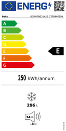 BEKO ARCA VERTICAL NF 1865X597X709MT 286LT INOX (E)
