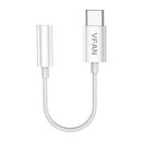 CABO VIPFAN L08 USB-C NA MINI JACK 3,5 MM AUX, 10 CM AZUL