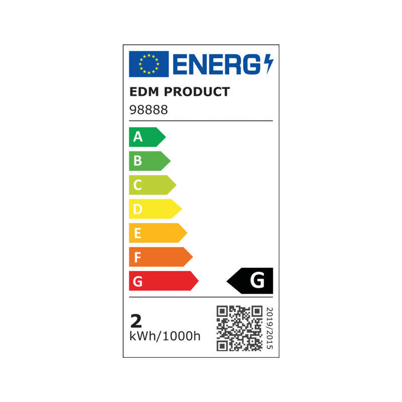 LÂMPADA TUBULAR LED E14 1,8W 130LM 6400K LUZ FRIA Ø1,8X4,8CM EDM