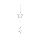 CORTINA LED COM ESTRELAS PARA EXTERIOR, COR PRATA