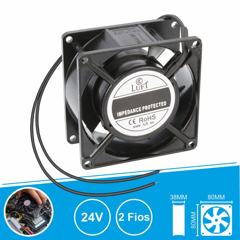 VENTOINHA 24V 80X80X35MM 2 FIOS KLA024AP080ASWS LUFT