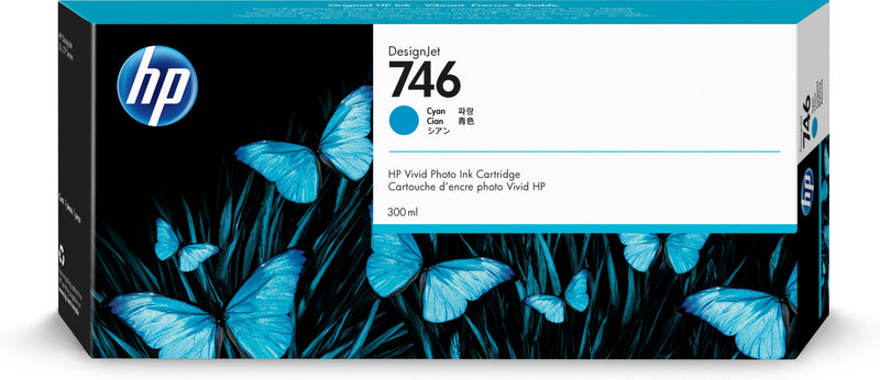 HP Tinteiro DesignJet 746 Ciano (300 ml)