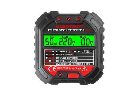 HABOTEST HT107D MEDIDOR DE TOMADAS CONTACTO