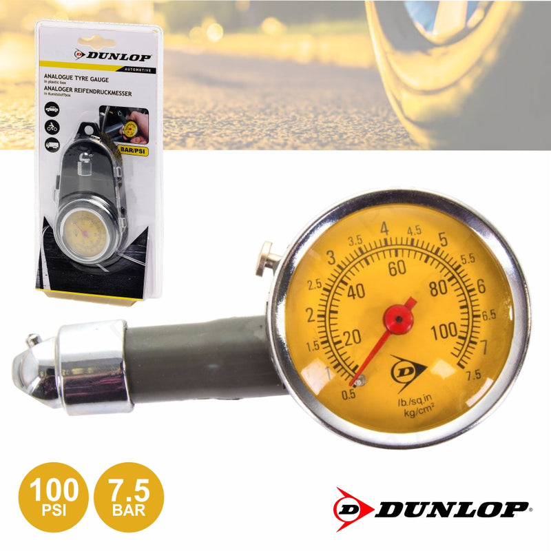 MEDIDOR DE PRESSÃO PNEUS ANALÓGICO DUNLOP