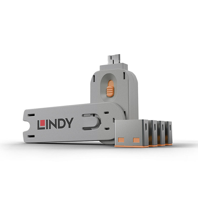 Lindy 40453 bloqueador de porta Bloqueador de portas + chave USB