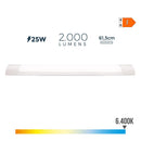 ARMADURA ELETRÓNICA LED 25W 6500K LUZ FRIA 2000LM 61,3X3X12CM EDM
