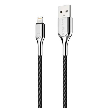 CYGNETT LIGHTNING - USB-A 2 M PRETO, AÇO INOXIDÁV.