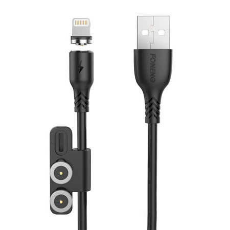 FONENG X62 CABO MAGNÉTICO 3IN1 USB PARA USB-C  LIGHTNING  MICRO U