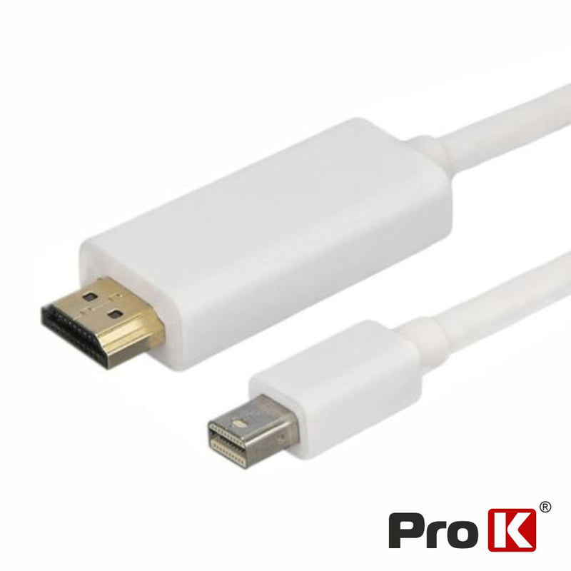 CABO MINI DISPLAYPORT MACHO  HDMI MACHO 1.8M PROK