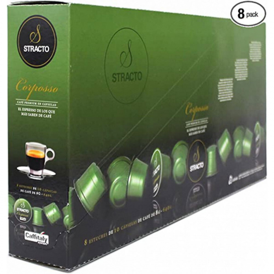 PACK 8ESTUCHES DE 10CAPSUL.STRACTO CORPOSSO VERDE