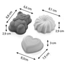 FORMA DE SILICONE PARA MINI BOLOS, DELÍCIA, 6 PEÇAS