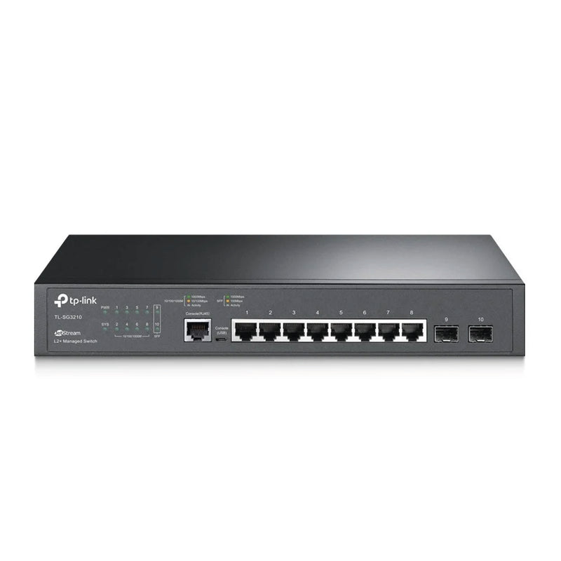 SWITCH C/GESTÃO TP-LINK 8PORTAS GIGABIT+2 SFP - T2500G-10TS