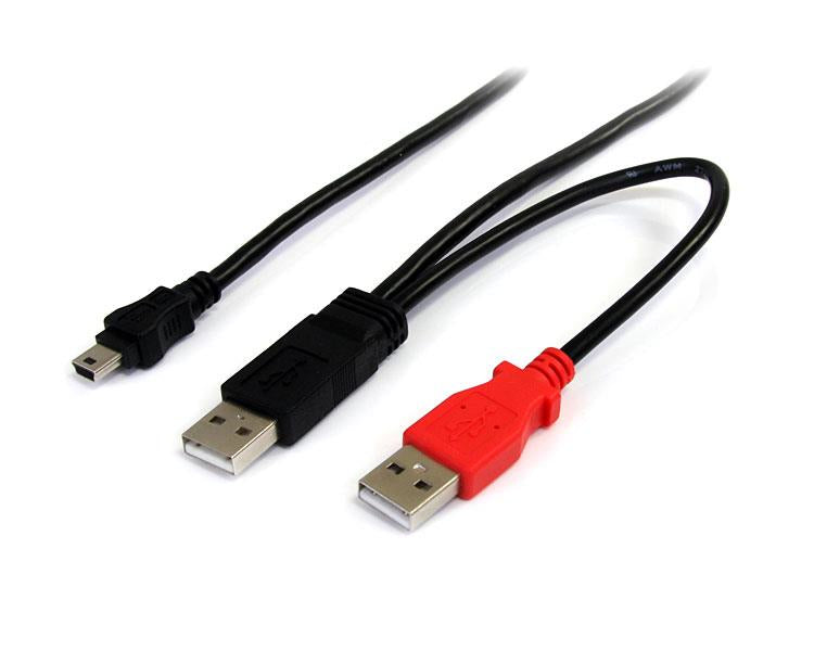 StarTech.com USB2HABMY6 cabo USB 1,8 m USB 2.0 Mini-USB B 2 x USB