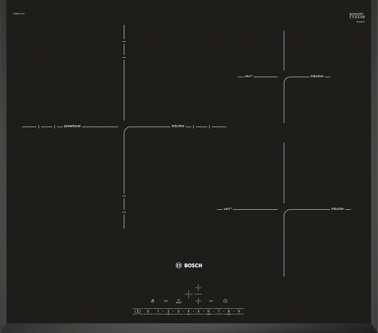 Bosch Serie 6 PID651FC1E placa Preto, Aço inoxidável Embutido Pla