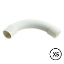 MANGA PVC CURVA A 90° Ø 16 MM, CINZA 5 UNID.