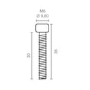 KIT DE 3 PARAFUSOS MÁQUINA DE ENROLAR TOLDO TLD27 6X30MM 92597 MI