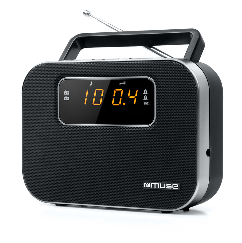 MUSE RADIO PORTATIL C/ RELOGIO AM/FM 230V