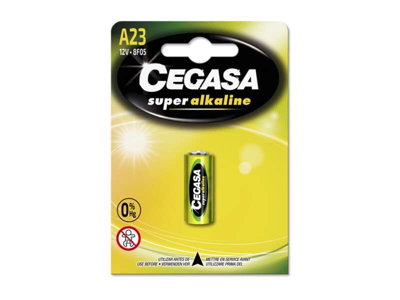 CEGASA SUPER ALCALINA 8F05 PACK DE 1 PILA A23 12V - ALTA TECNOLOG