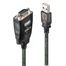 Lindy 42686 cabo de série Preto 1,1 m USB Type-A DB-9