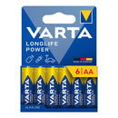 PILHAALKALINA AA LONGLIFE POWER - LR06 (CARTÃO BLISTER 6 UDS) Ø14