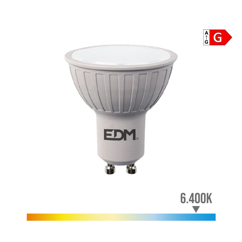 LÂMPADA LED DICROICA REGULÁVEL GU10 6W 500LM 6400K LUZ FRIA Ø5X5,