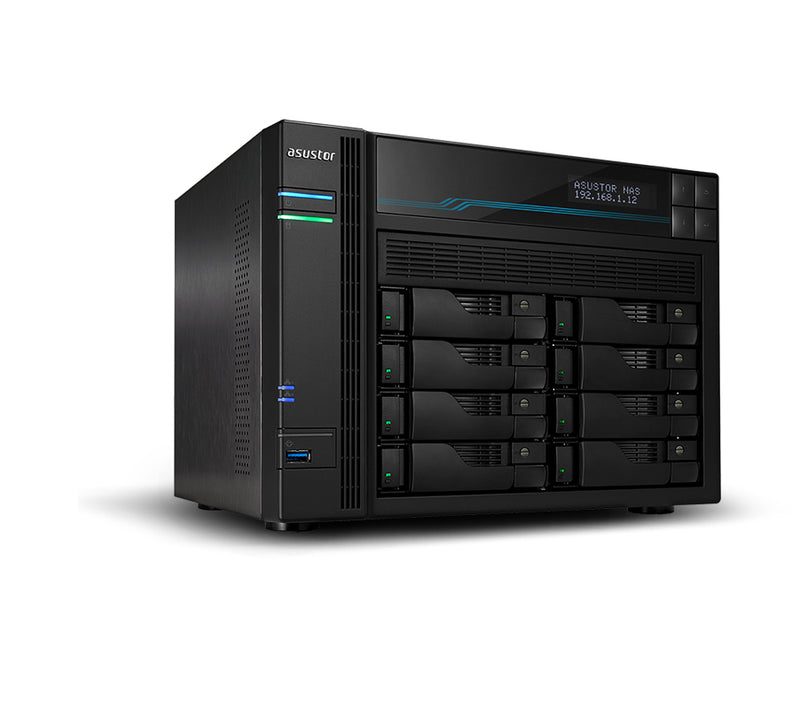 NAS ASUSTOR 10 BAY ATOM C3538 QUAD-CORE, 8GB DDR4, 10GBEX2, 2.5GB