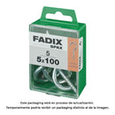 CAIXA M 5 UNID. CAMARÃO ABERTO ZINCO 5,0X100MM FADIX