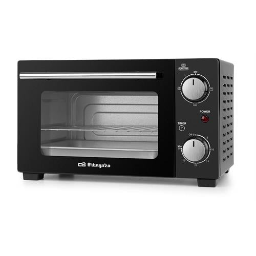 HORNO DE SOBREMESA ORBEGOZO HO 985 800W CAPACIDAD 10L NEGRO