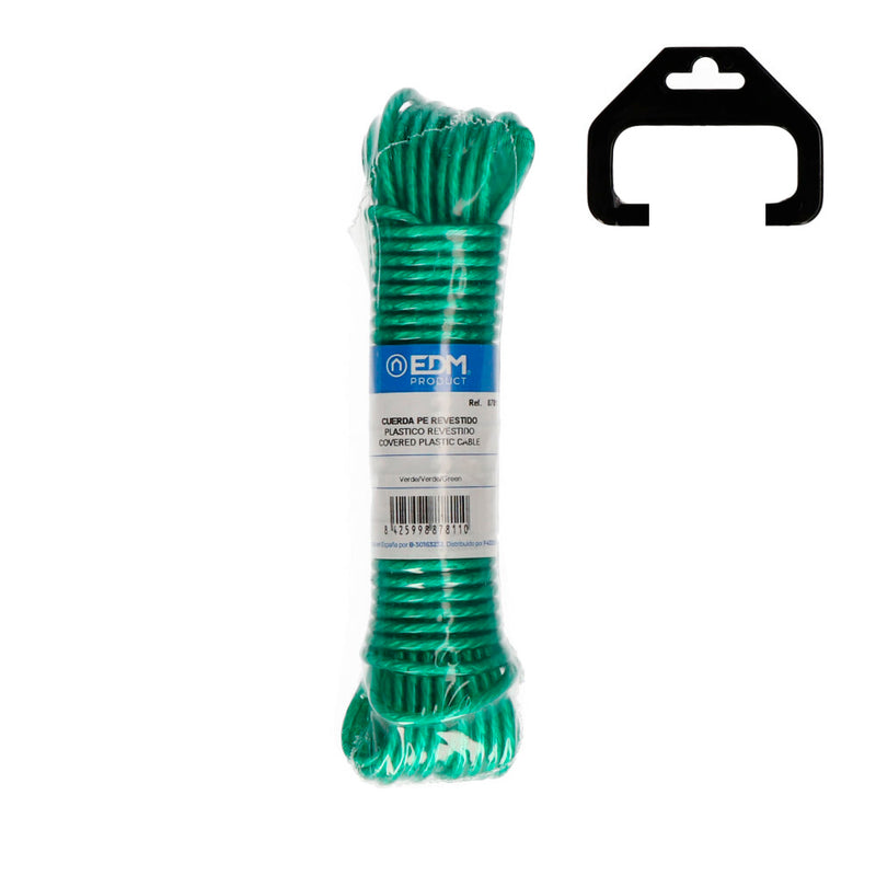 ROLO PLASTICO REVESTIDO 10M VERDE EDM