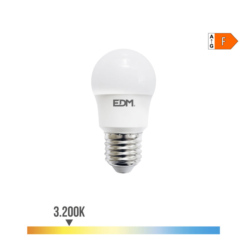 LÂMPADA ESFÉRICA LED E27 8,5W 880LM 3000K LUZ QUENTE Ø4,5X8,6CM E