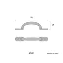 PUXADOR PLANO 120MM H° ANTIGO EDM