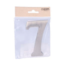 NUMERO 7 NIQUEL MATE 10CM FIXAÇÃO INVISIVEL EDM