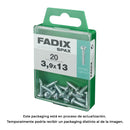 CAIXA M 20 UNID. PARAFUSO ROSCA CHAPA CR ZINCO 3,9X13MM FADIX