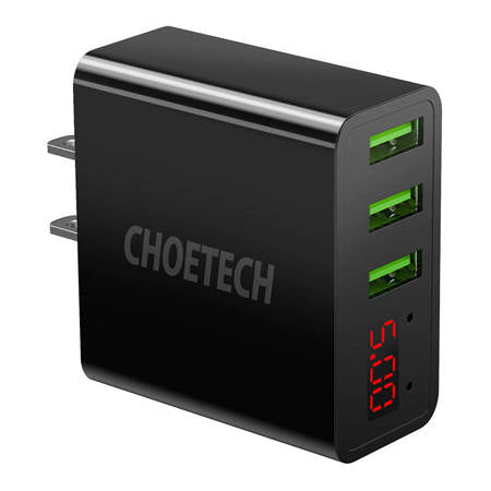 CARREGADOR DE PAREDE CHOETECH C0026, FICHA AMERICANA, 3X USB-C CO