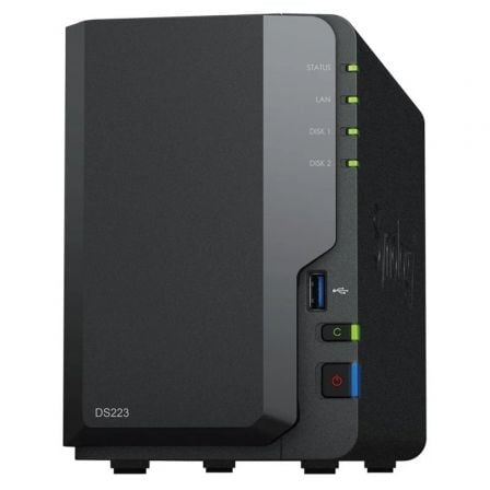 NAS SYNOLOGY DISKSTATION DS223 2 BAHÍAS 3.5"- 2.5" 2GB DDR4 FORMA