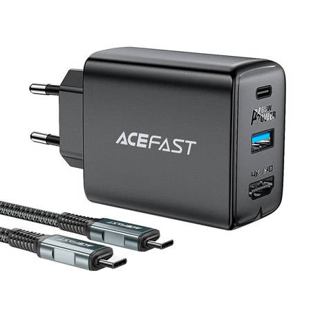 CARREGADOR DE PAREDE ACEFAST A17 65W USB-C PRETO