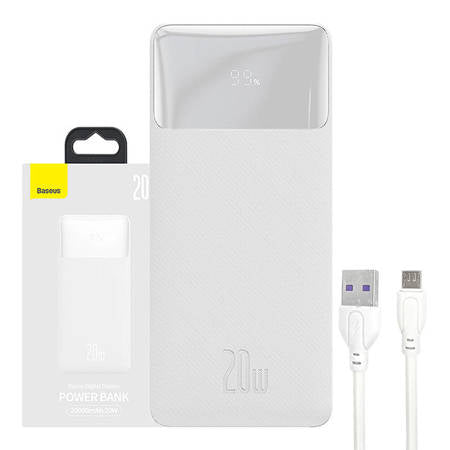 POWERBANK BASEUS BIPOW 20000MAH, 20W (BRANCO)