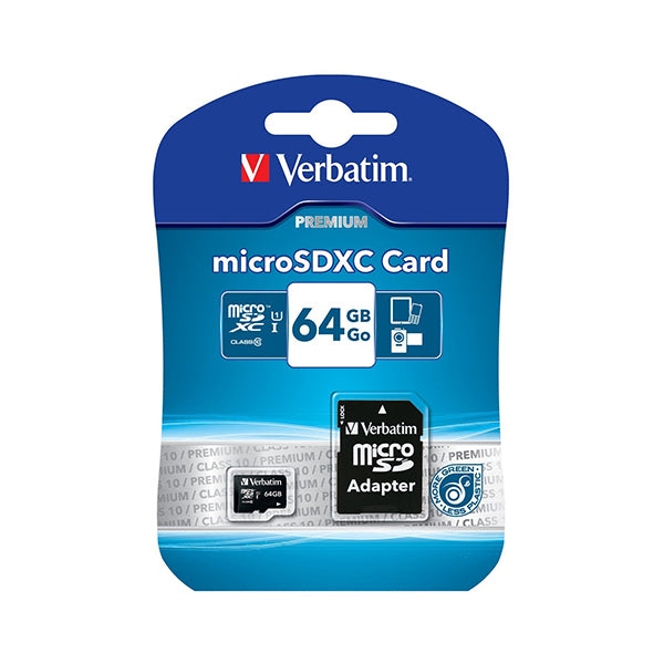 VERBATIM MICRO SDXC 64GB CLASS 10 CADAPTADOR
