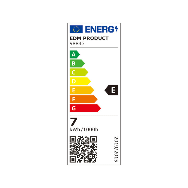 LÂMPADA TUBULAR LED E14 6,5W 800LM 6.400K LUZ FRIA. EDM