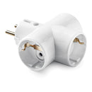 ADAPTADOR TRIPLO SCHUKO 2P+T, 16A 250 V, NÚCLEO EM CERÂMICA, REFO