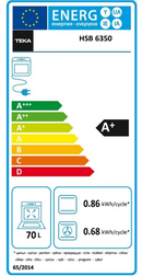 FORNO DE ENCASTRE TEKA HSB6350FBK 71 LITROS