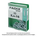CAIXA M 35 UNID. PARAFUSO ROSCA CHAPA CR ZINCO 2,9X16MM FADIX