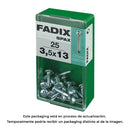 CAIXA S 25 UNID. PARAFUSO ROSCA CHAPA CR AUTOT. 3,5X13MM FADIX