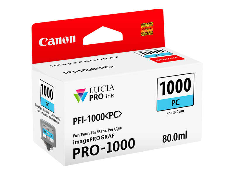 TINTEIRO CANON PFI-1000 DE 80 ML PC AZUL